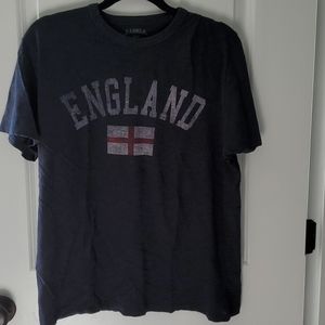 Navy screen print tee "England" size medium